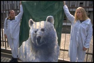 Greenpeace Aktion vor der kanadischen Botschaft in Bonn, Deutschland