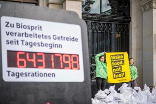 Protest Against Food in Fuel in Berlin