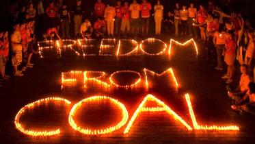 Kohleaktion Iloilo City Juni 2008: "Freedom from Coal" (Freiheit von der Kohle)