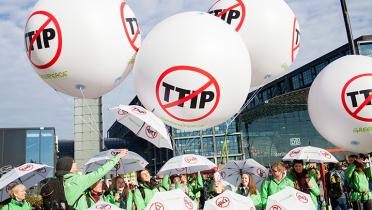 Ballons gegen TTIP