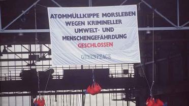 20 Greenpeace-Aktivisten legen das Atommüll-Endlager Morsleben still, November 1993