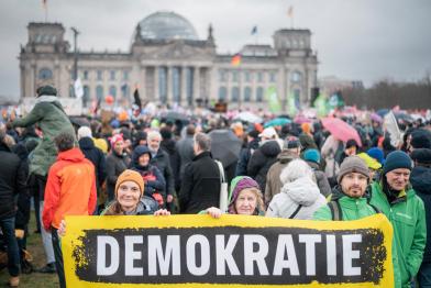 Demo für Demokratie in Berlin
