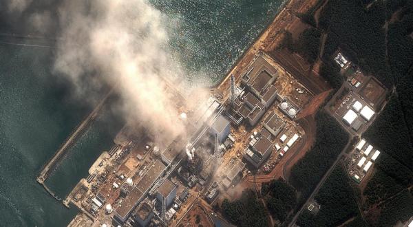 Luftbild vom Atomkraftwerk Fukushima