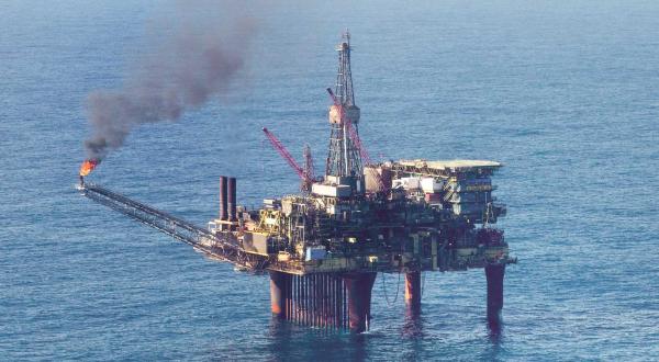Ölplattform im Brent-Feld, Nordsee