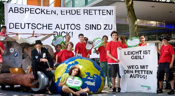  Jags protestieren gegen die klimaschädliche Politik der deutschen Autofirmen, Juli 2008