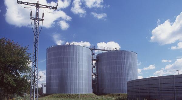 Biogasanlage "Schradenbiogas" in Groeden bei Dresden. 