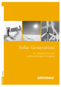 Solar Generation Fahrplan für eine saubere Energieversorgung