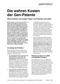 Kosten der Gen-Patente
