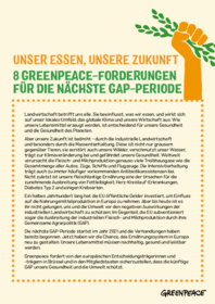 EU-Agrarpolitik: Acht Greenpeace-Forderungen