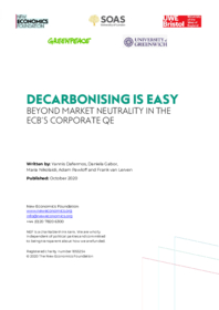 Report: Decarbonising is easy. Beyond Market Neutrality in the ECB's Corporate QE