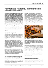 Factsheet über Palmöl