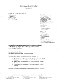 Unterlassungserklärung Mayer/Kaiser/Hipp an Volkswagen