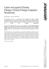 Factsheet: Climate Lawsuits Worldwide 