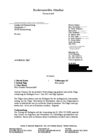 Stellungnahme VW-Erwiderung (Replik) Klage Mayer/Kaiser/Hipp