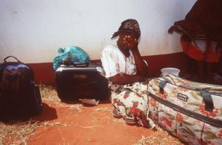 Provisorisches Flüchtlingslager nach Hochwasser in Mosambik