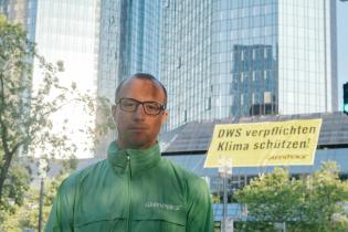 Greenpeace Protest at Deutsche Bank in Frankfurt