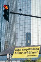 Greenpeace Protest at Deutsche Bank in Frankfurt