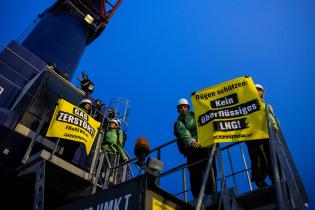 Protest Against Pipeline Laying on the Island of Rügen