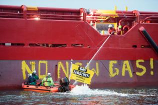 Protest Against Pipeline Laying on the Island of Rügen