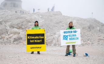 Banner Protest on the Zugspitze