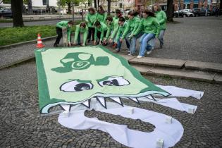 Greenpeace Youth Protest Against Gas Drilling in Hanover