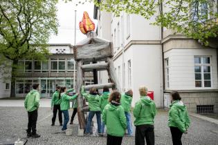 Greenpeace Youth Protest Against Gas Drilling in Hanover