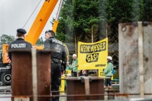 Stop Gas Drilling Protest in Reichling, Bavaria