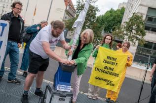 Protest against the Introduction of Conscription for Military Service in Germany in Berlin