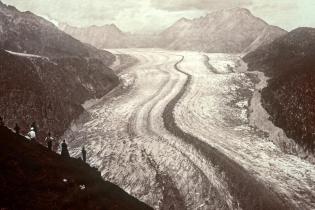 Glacier Comparison Aletsch Glacier in Switzerland