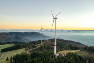 EnBW Glaserkopf Wind Park in the Black Forest