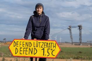 Klima-Aktivistin Bente Opitz von "Lützerath lebt" 