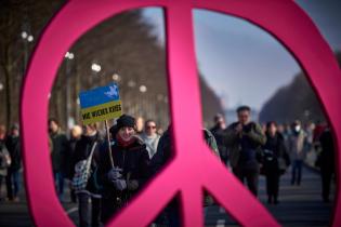 Demonstration in Berlin für Frieden in der Ukraine