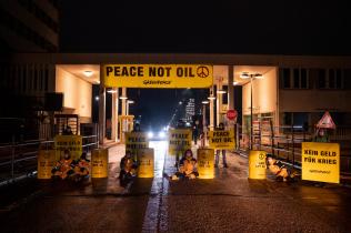 Protest gegen Ölimporte aus Russland in Schwedt
