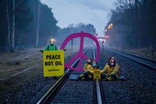 Protest gegen russischen Ölimporte in Schwedt