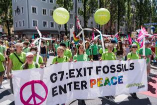 Demonstration in Munich before the G7 Summit
