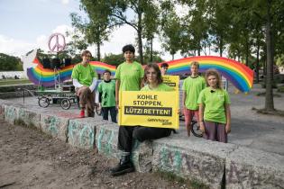 Greenpeace-Jugendliche auf Solar Party in Berlin