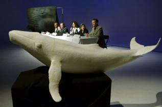 Pressekonferenz zur Ausstellung "Riesen der Meere"