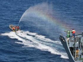 Regine Frerichs im Südpolarmeer