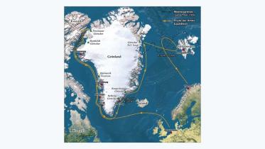 Grafik: Route der Arktis-Expedition 2009