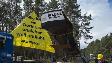 Teile der Beluga kommen am Salzstock Gorleben an 05/13/2013