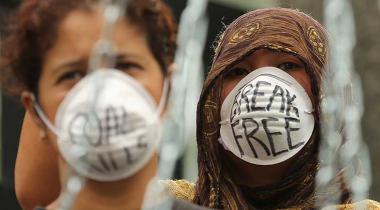 Manila, 13. März 2017: Auf den Philippinen rollt die zweite Welle der "Break-free"-Bewegung. Quer durchs Land protestieren Menschen und Gemeinden gegen schmutzige Kohle 
