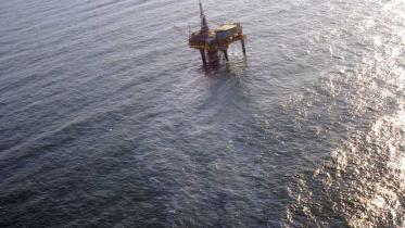 Ölförderanlage Dunlin A in der Nordsee, Mai 2010