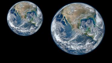 Die Erde vom Weltraum aus gesehen