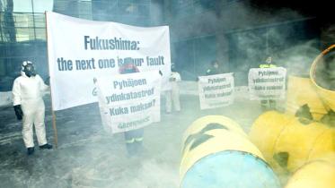 Protest gegen AKW-Neubaupläne in Finnland 03/05/2012