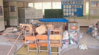 Verlassenes Klassenzimmer in Namie.