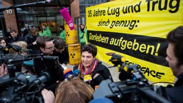 Anja Piel, Spitzenkandidatin von Buendnis 90/ Die Gruenen gibt ein Interview. 01.02.2013