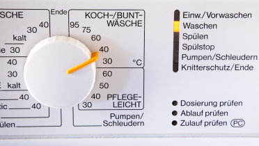 Programmwahl-Bedienung einer Waschmaschine