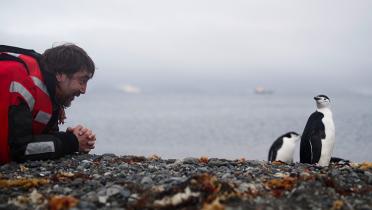 Javier Bardem mit Pinguin
