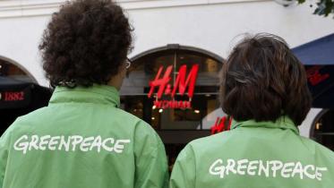 Detox Aktion für giftfreie Mode von H&M in München, September 2011