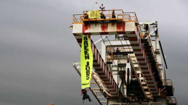 Italien am Marghera Kohlekraftwerk in Italien, gegen die G8 Regierungen. August 2009